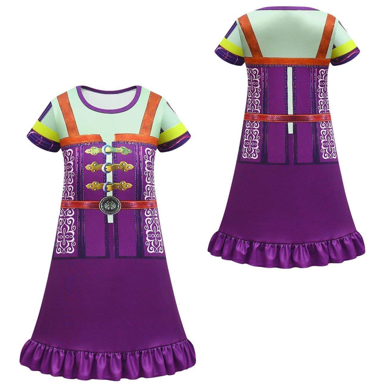 Kids' Cinderella Cosplay Short Sleeved Dress New Ruffled Princess Costume with Bag - Ecosfun