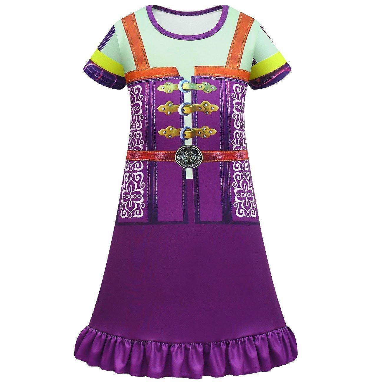 Kids' Cinderella Cosplay Short Sleeved Dress New Ruffled Princess Costume with Bag - Ecosfun
