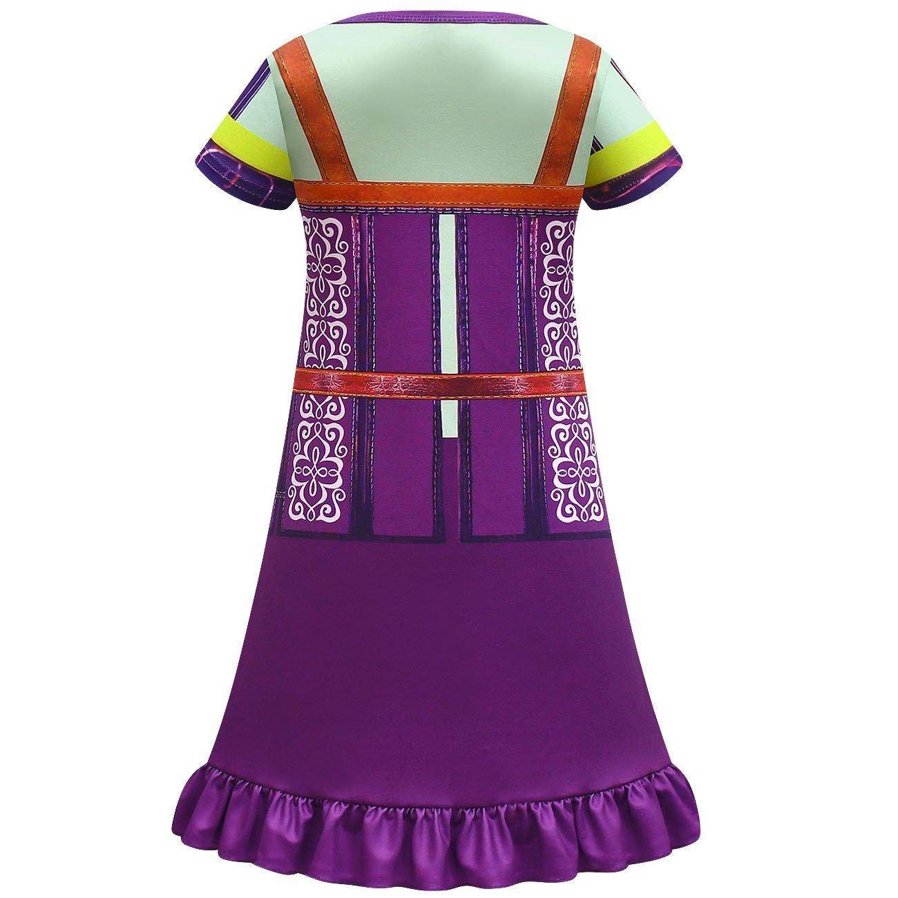 Kids' Cinderella Cosplay Short Sleeved Dress New Ruffled Princess Costume with Bag - Ecosfun