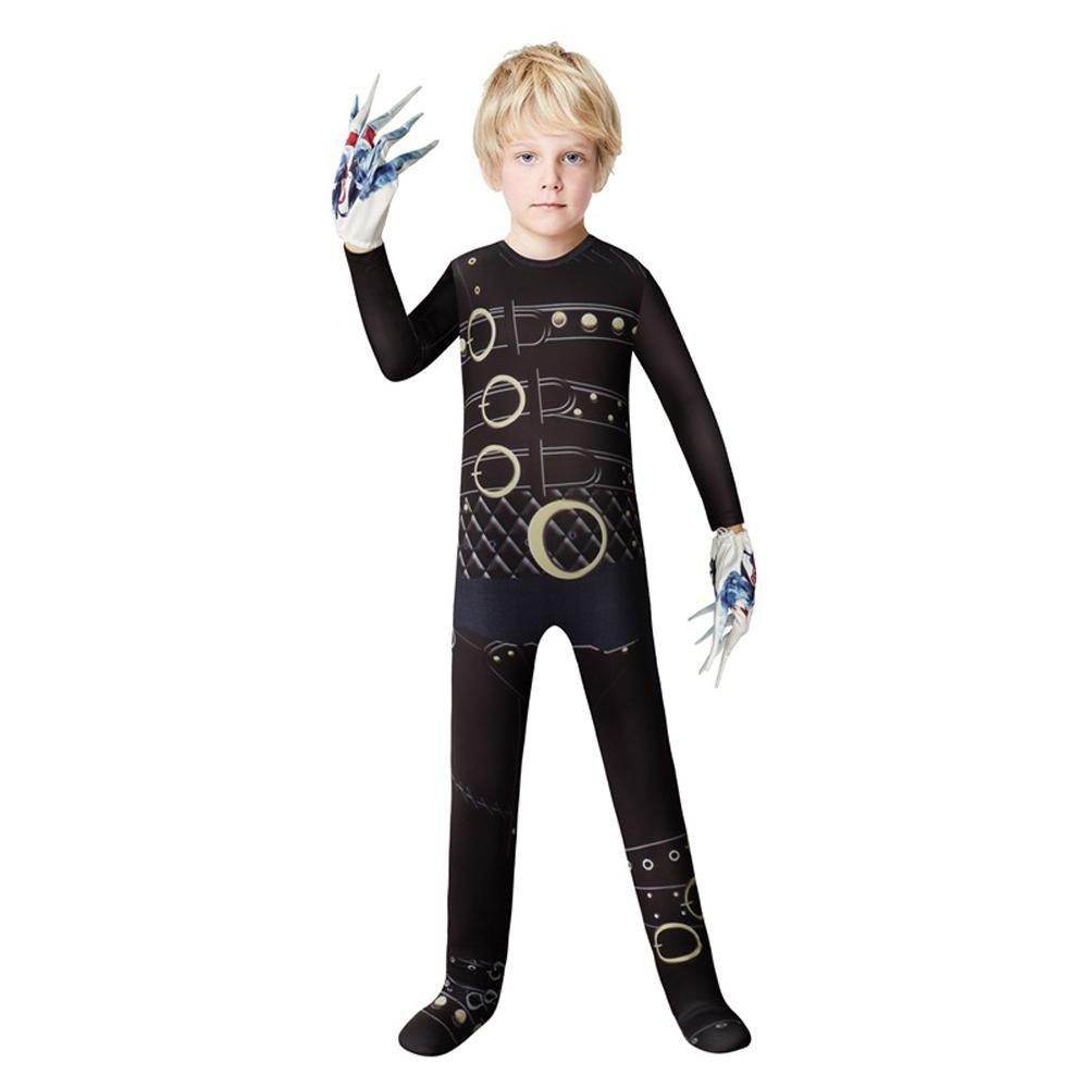 Kids Edward scissorhands costume Jumpsuit Halloween - Ecosfun