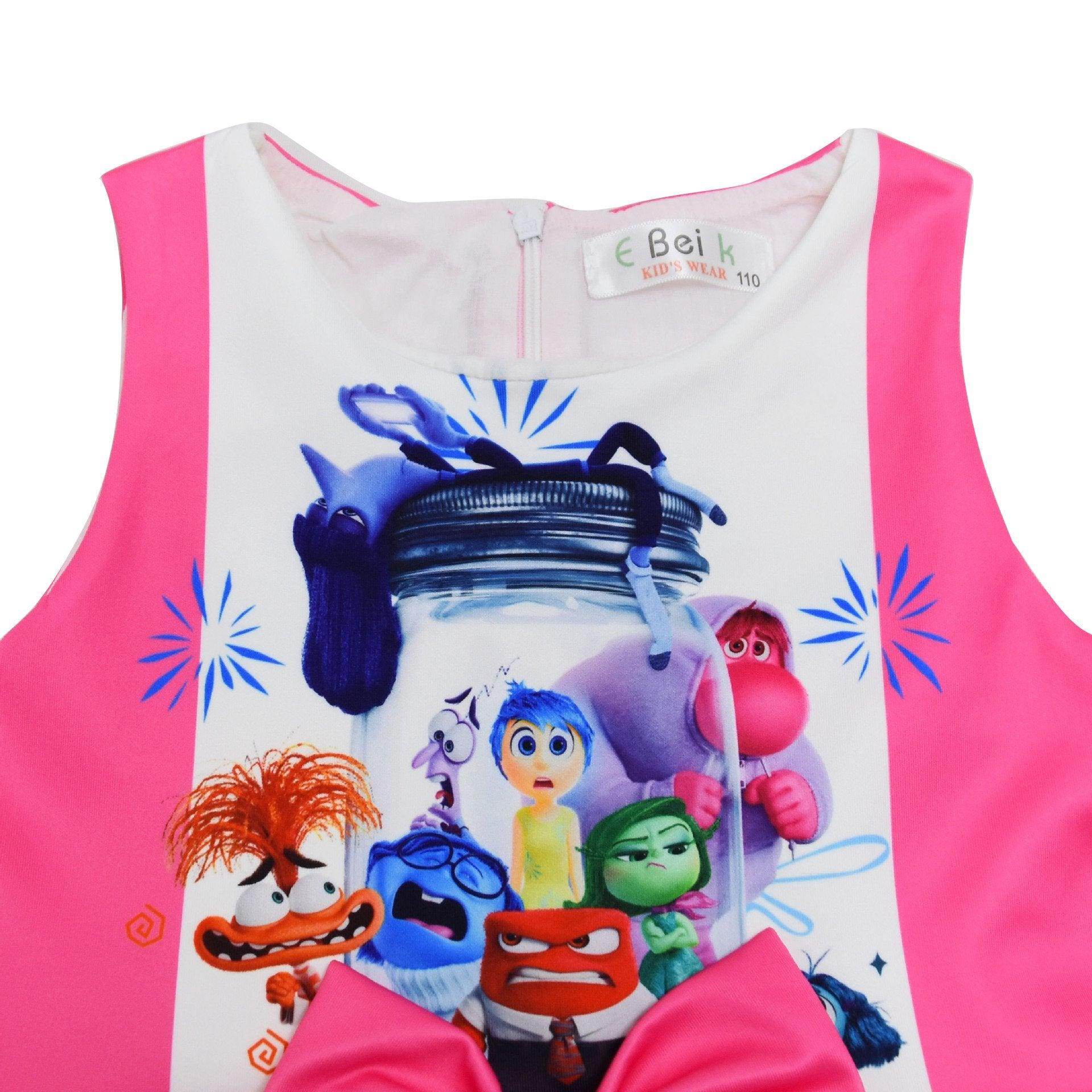 Kids' Inside Out 2 Dress All characters Girls' Movie Costume for Parties and Play - Ecosfun
