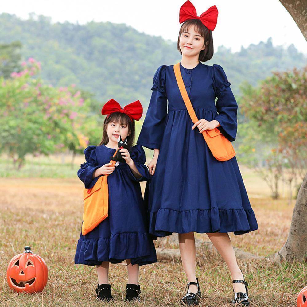 Kiki's Delivery Service Kiki and Gigi cosplay costumes dress for mom and me - Ecosfun