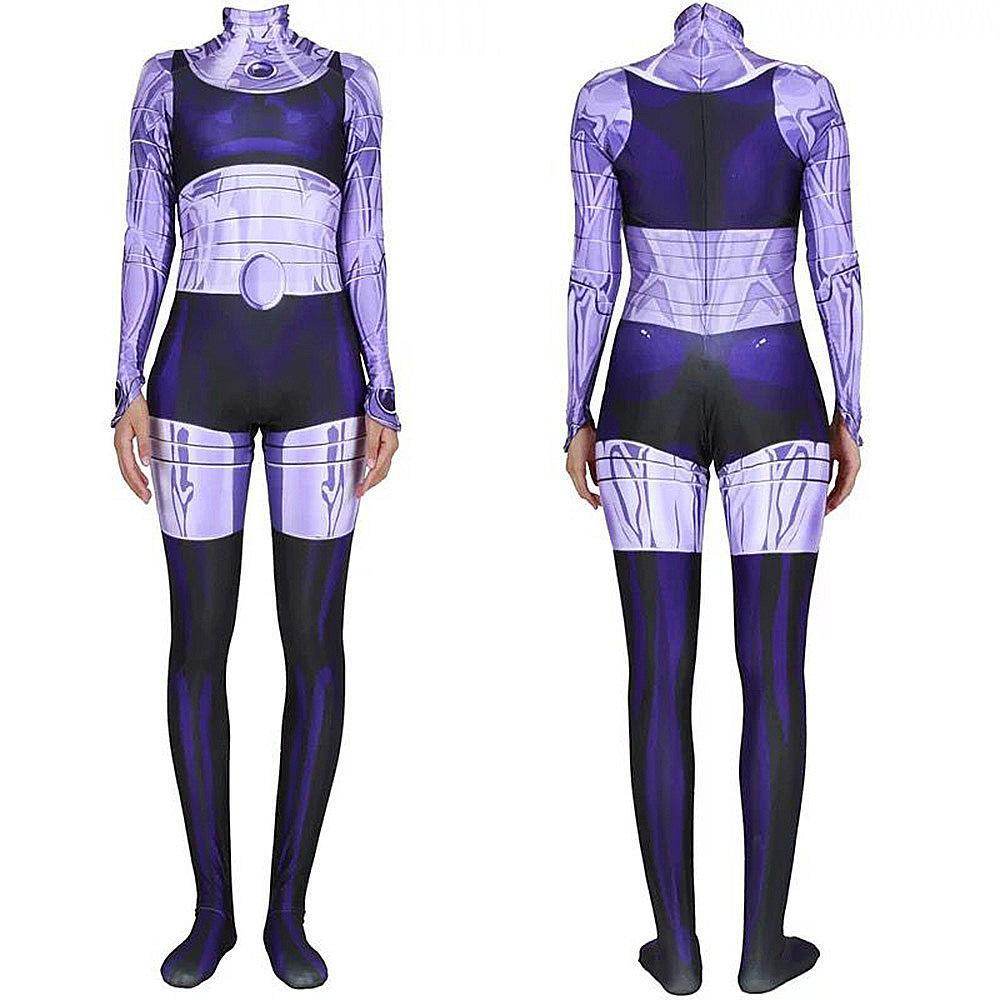 Komand'r Blackfire Costume Jumpsuit Bodysuit Titans Cosplay Halloween - Ecosfun