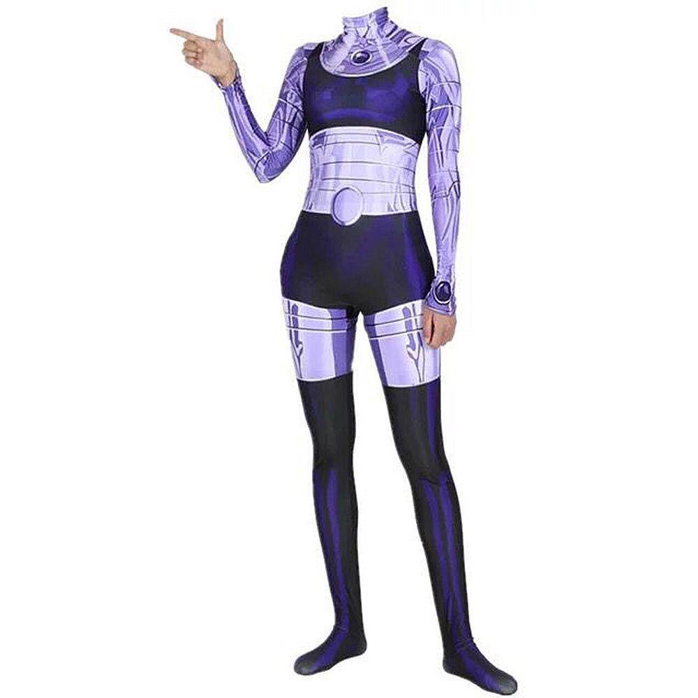 Komand'r Blackfire Costume Jumpsuit Bodysuit Titans Cosplay Halloween - Ecosfun