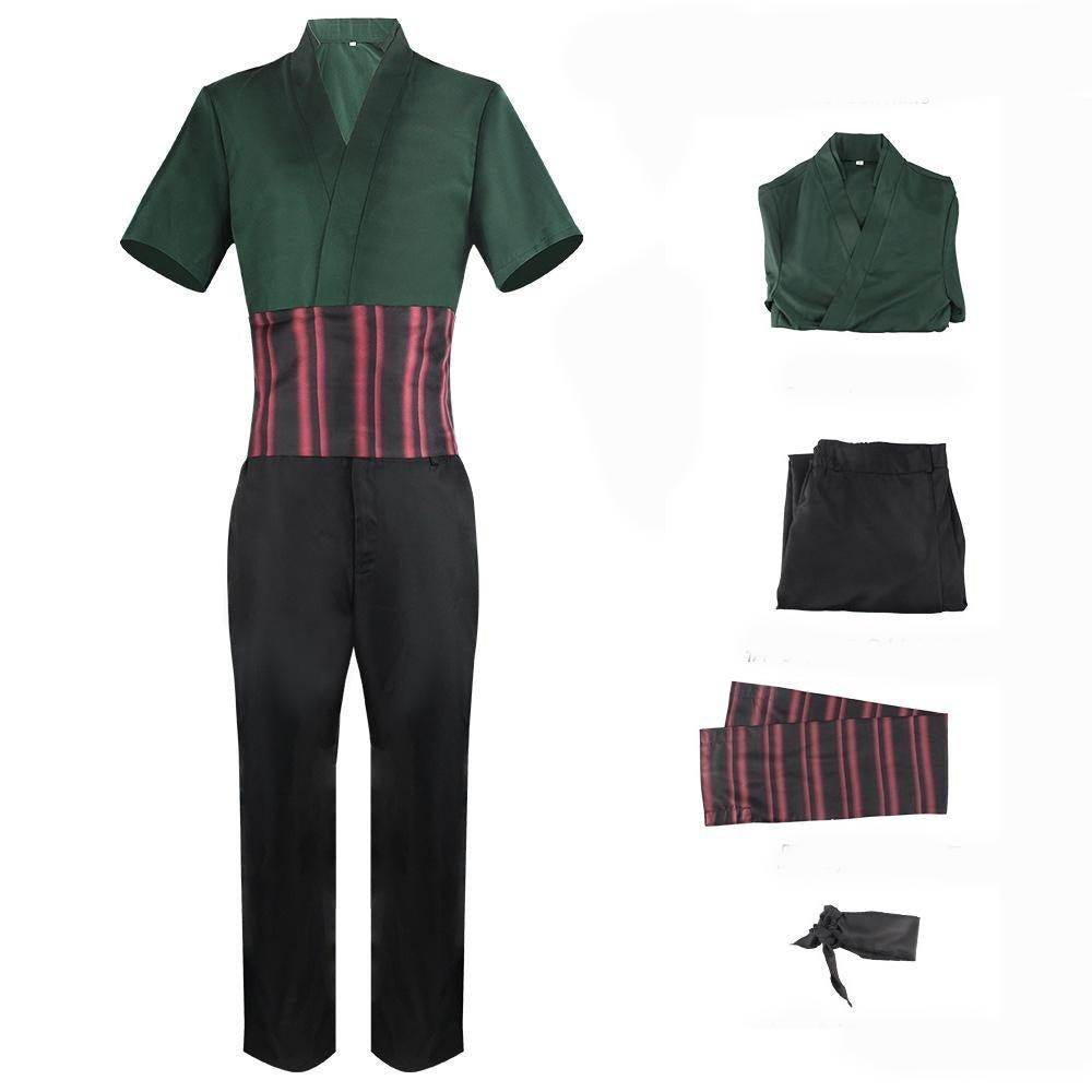 live Movie One Piece Roronoa Zoro Cosplay Costume Whole Set - Ecosfun