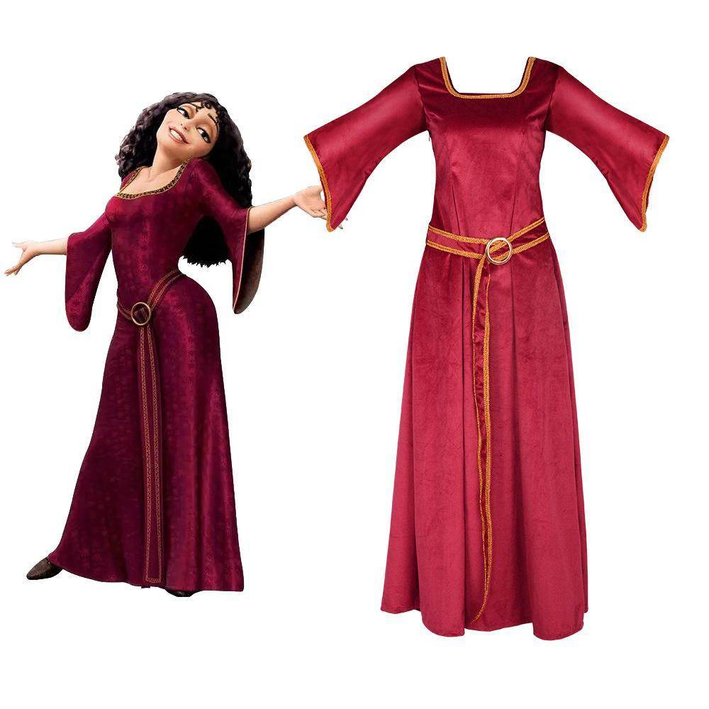 Mother Gothel Costume Cosplay Dress for Women From Tangled - Ecosfun