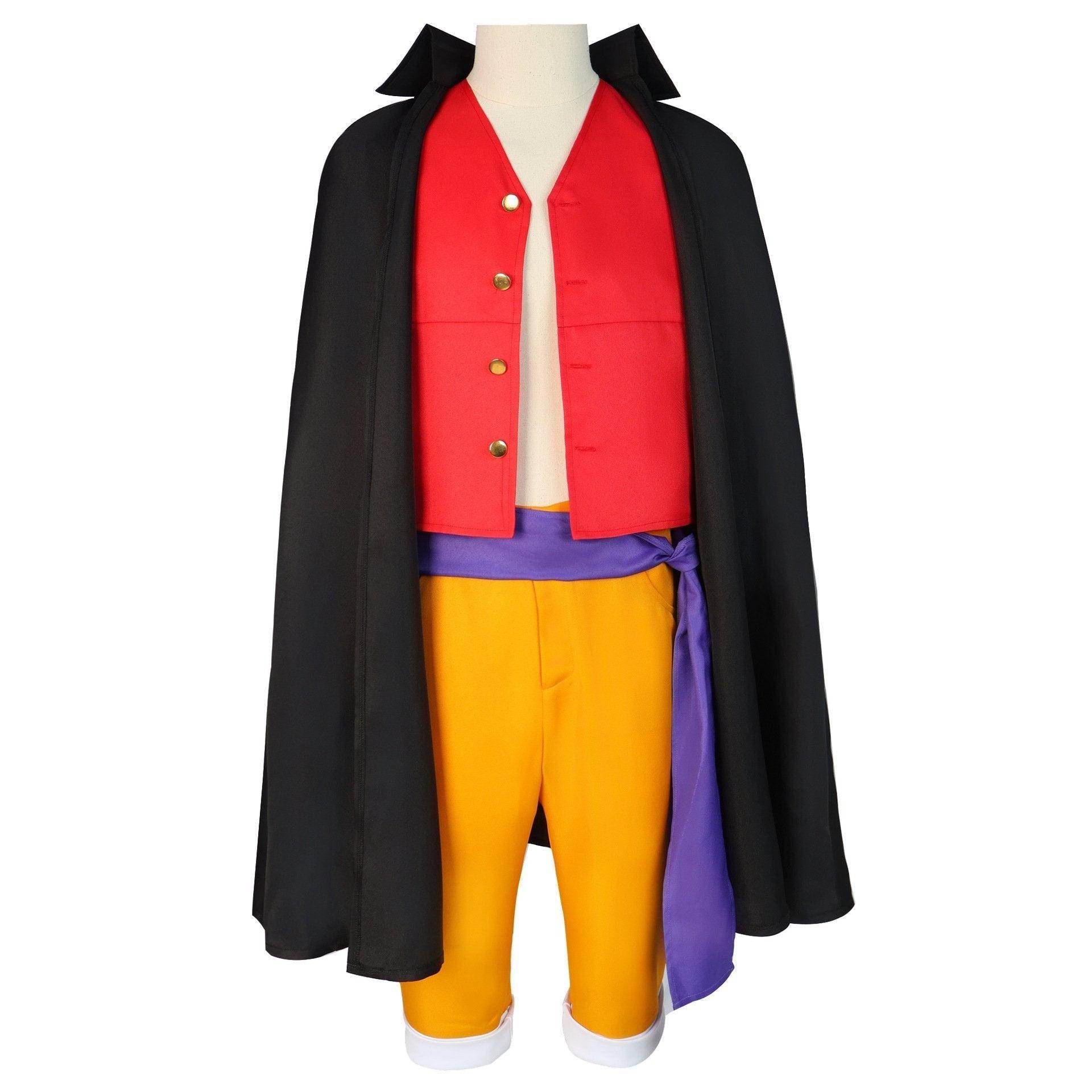one picece luffy costume Anime Cosplay with straw hat Whole Set - Ecosfun