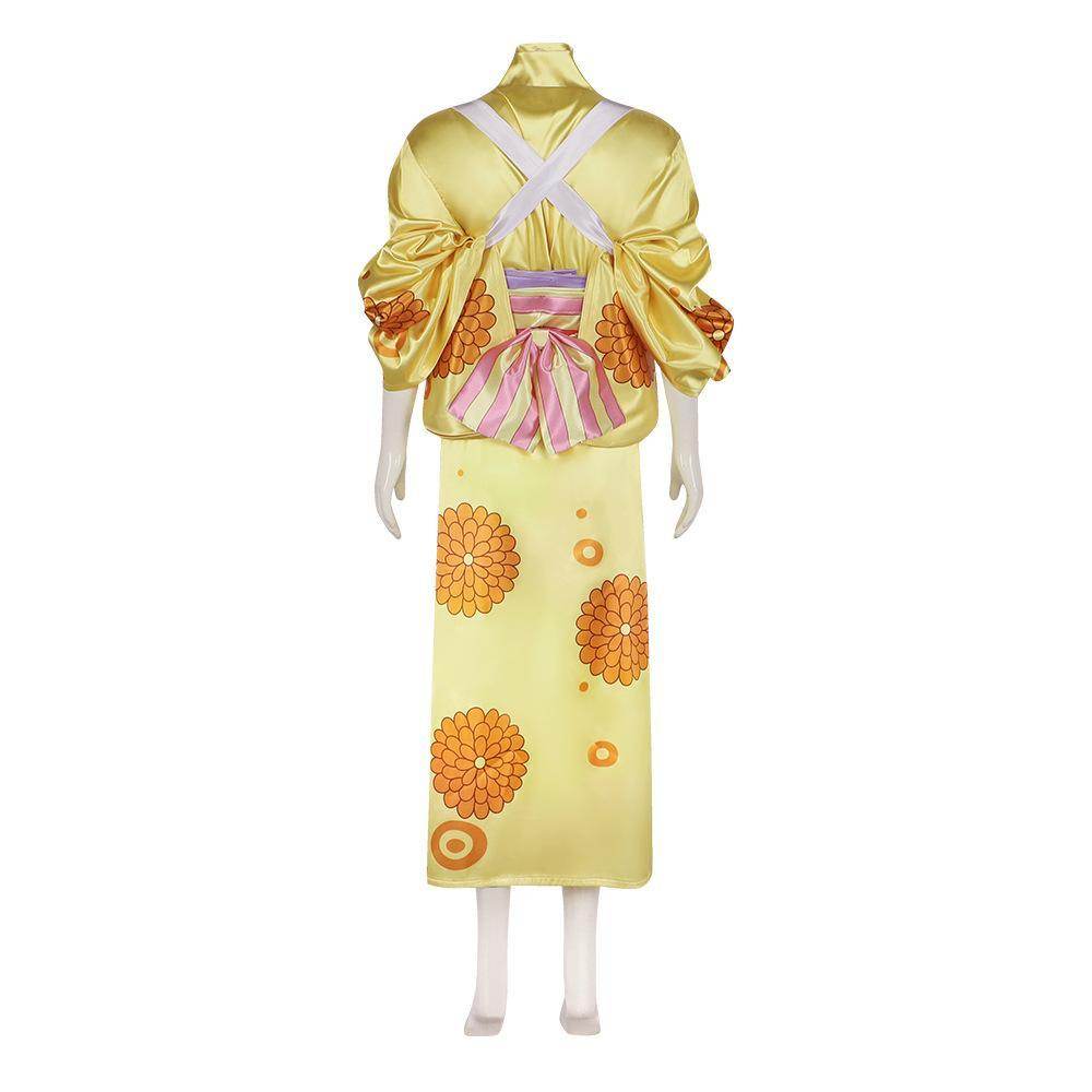 One Piece Kikunojo Anime Cosplay Costume Outfits Halloween Carnival Suit - Ecosfun