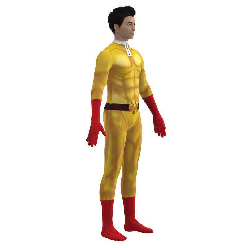 One Punch Man Saitama Costume Cosplay Zentai Suit Jumpsuit for Kids Adult - Ecosfun