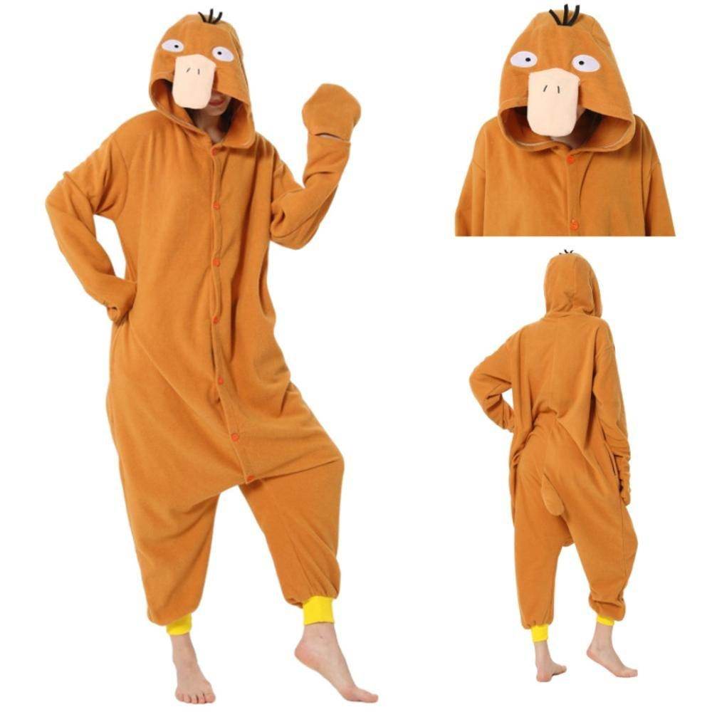 Psyduck Pokemon Kigurumi Onesies Pajamas Pyjamas Costume For Adult - Ecosfun
