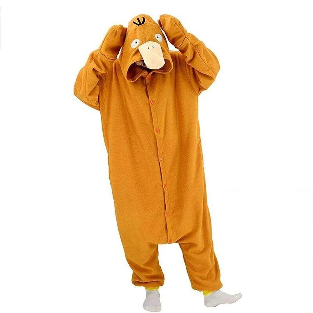 Psyduck Pokemon Kigurumi Onesies Pajamas Pyjamas Costume For Adult - Ecosfun