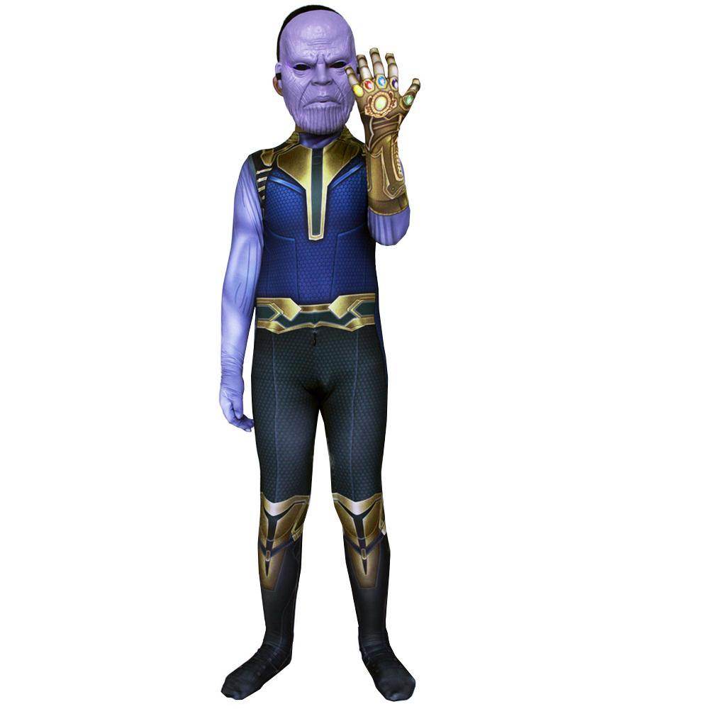 Thanos costume Jumpsuit bodysuits Avengers 4 with mask party cosplay Hallowwen - Ecosfun