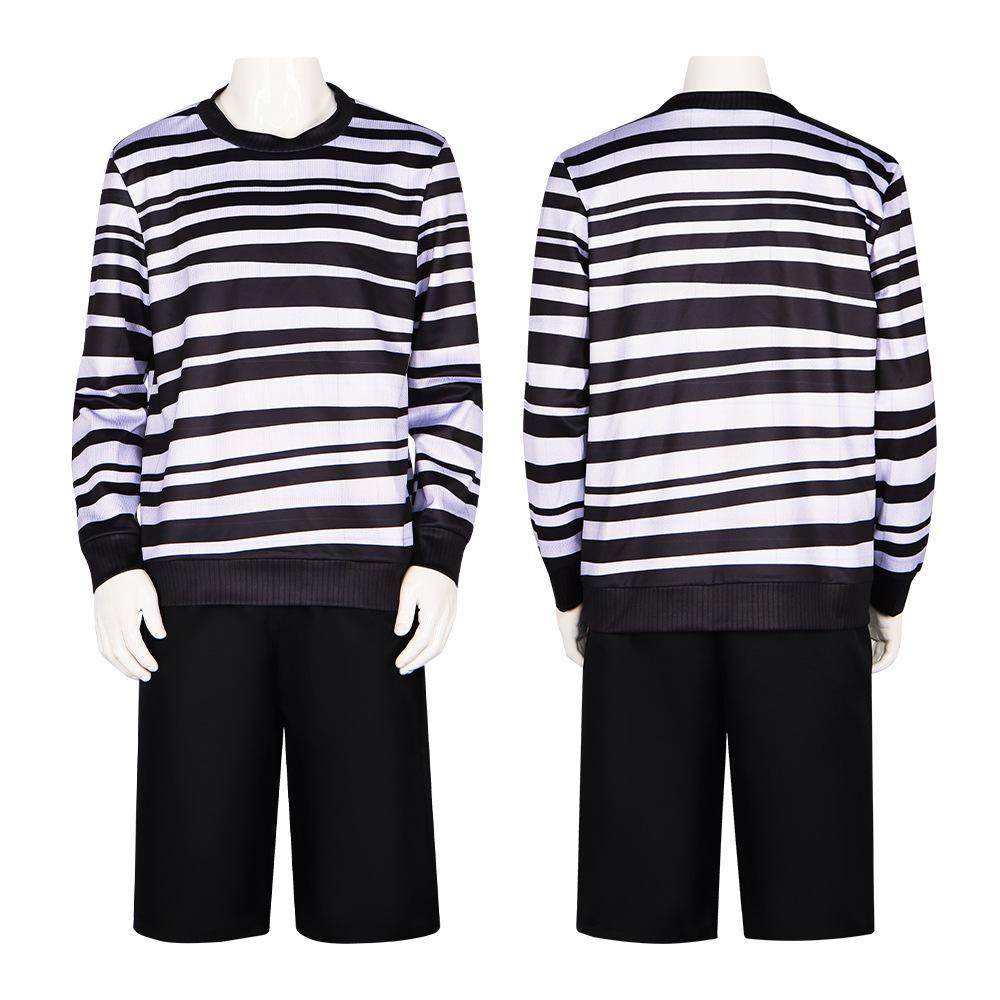 The Addams Family Wednesday Pugsley Costume Halloween Cosplay Carnival Suit Adults - Ecosfun