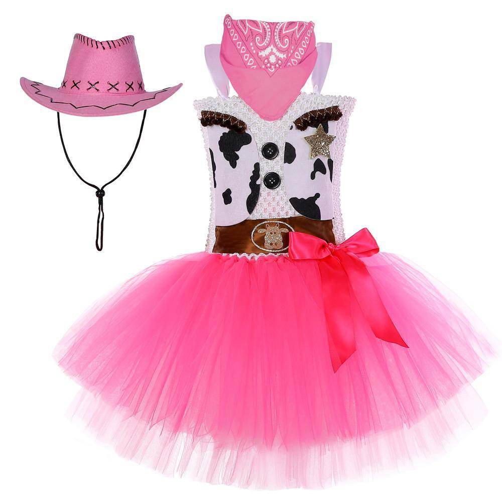 Toy Story Woody costume kids gowns tiered dresscosplay performance - Ecosfun